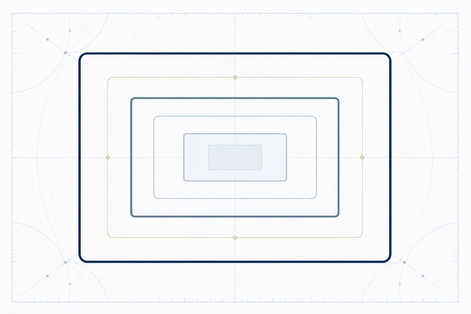Abstract diagram of nested rectangular boundaries of decreasing size, the innermost one shaded and much smaller than the outer frames, illustrating how a narrow labelling rule sits inside a far wider statute.